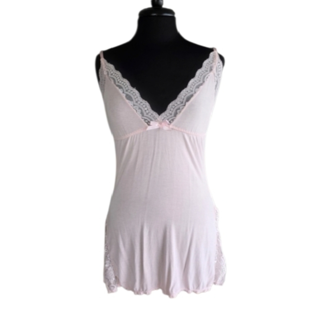 Avidlove Large Super Soft Pink Lace Chemise Coquette Nightie